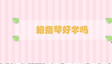 拇指琴好學(xué)嗎