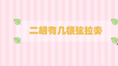 二胡有幾根弦拉奏