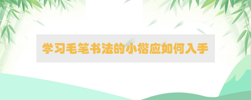學(xué)習(xí)毛筆書法的小楷應(yīng)如何入手