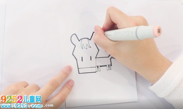 十二生肖馬書簽制作方法