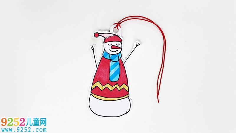 雪人書(shū)簽的制作方法