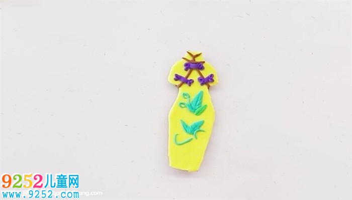 粘土旗袍花樣制作過(guò)程