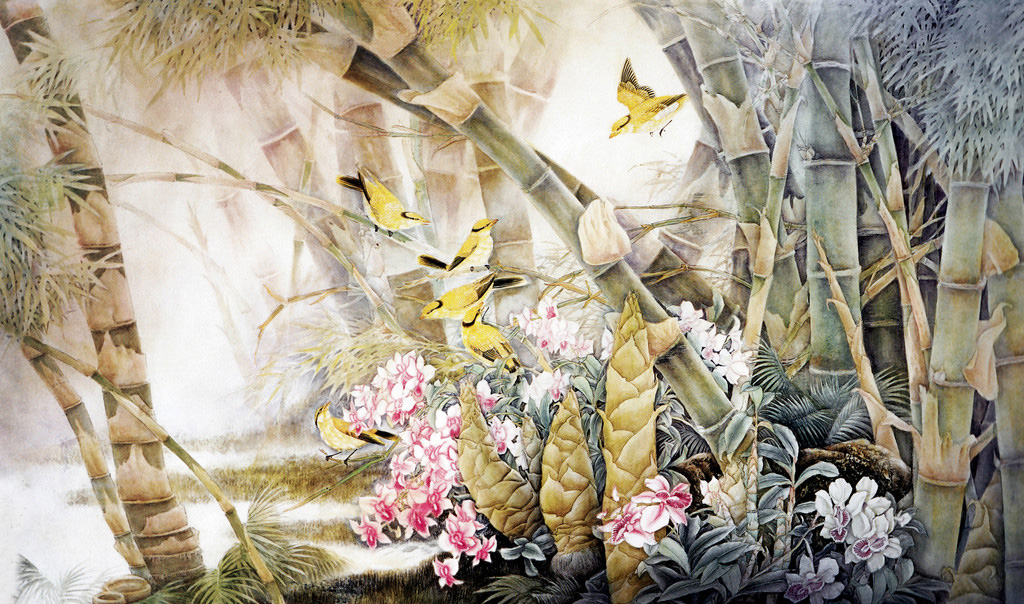 竹筍<a href=http://www.inspiredelm.com/ertonghua/ target=_blank class=infotextkey>兒童畫</a>-竹筍的生長(zhǎng)環(huán)境