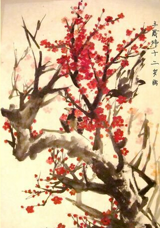 喜鵲梅花