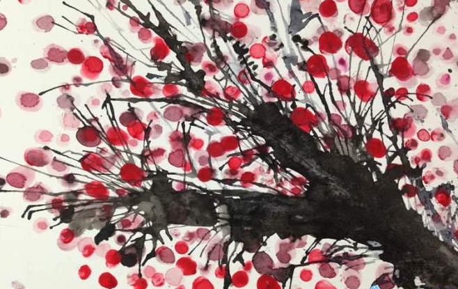 春夏秋冬<a href=http://www.inspiredelm.com/ertonghua/ target=_blank class=infotextkey>兒童畫</a>-冬季臘梅  康銘宇