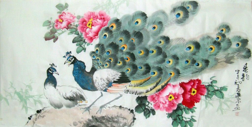 孔雀求愛(ài)