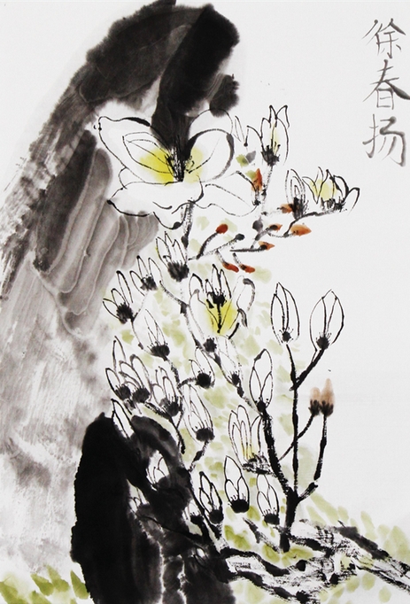 盛開的梔子花