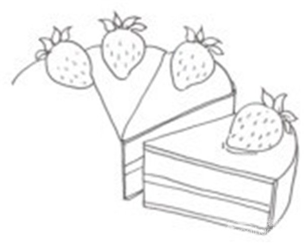 卡通畫(huà)草莓蛋糕
