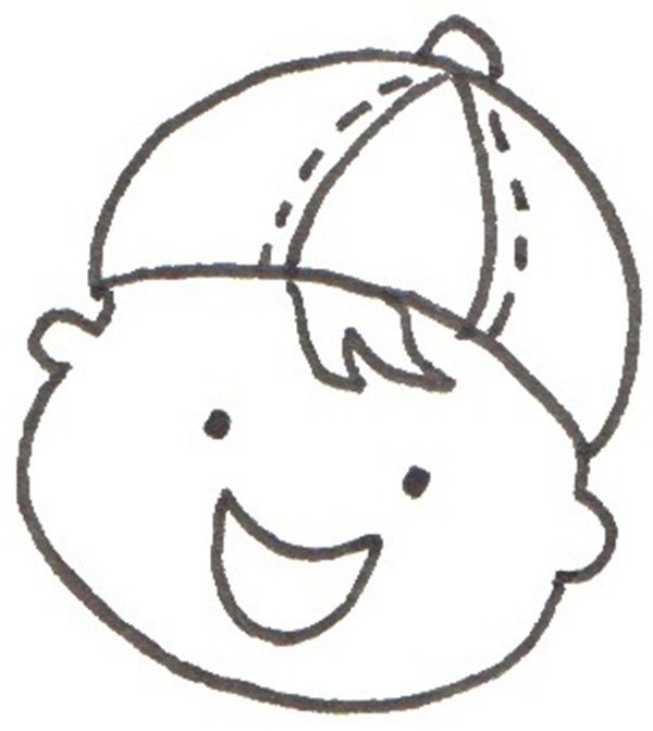 卡通小孩頭部