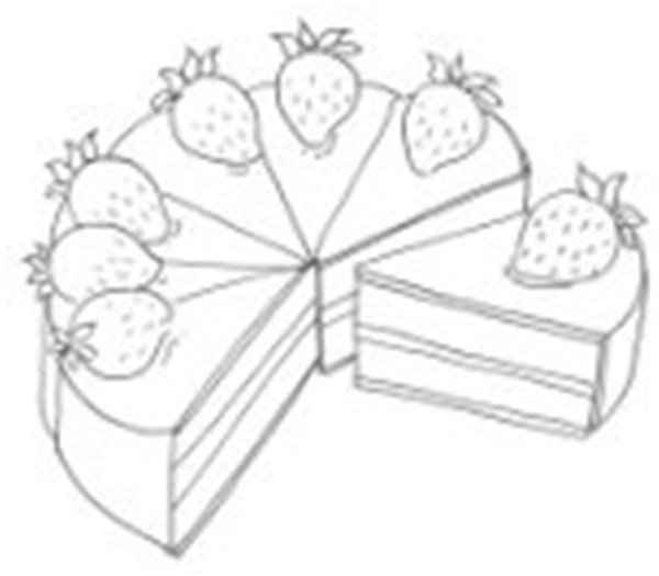 卡通畫(huà)草莓蛋糕
