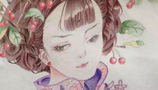 櫻花樹下的女子