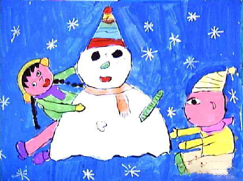 <a href=http://www.inspiredelm.com/ertonghua/ target=_blank class=infotextkey>兒童畫</a>堆雪人-圣誕節(jié)堆雪人啦
