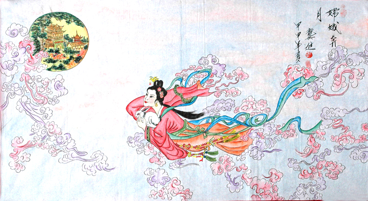 <a href=http://www.inspiredelm.com/ertonghua/ target=_blank class=infotextkey>兒童畫</a>嫦娥-嫦娥奔月