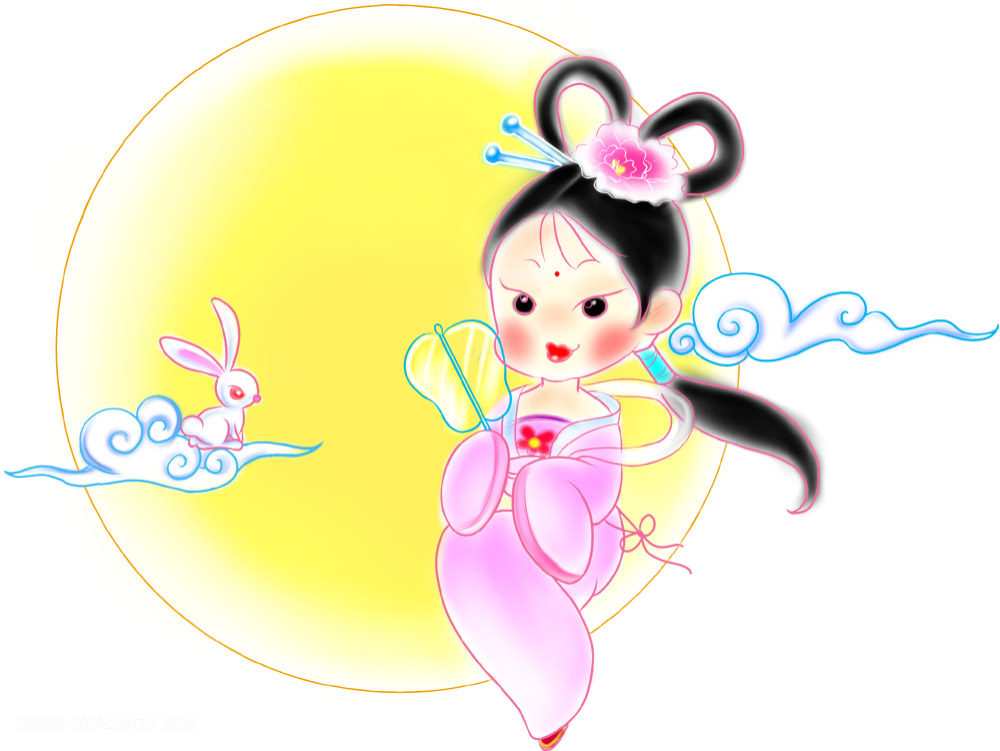 <a href=http://www.inspiredelm.com/ertonghua/ target=_blank class=infotextkey>兒童畫</a>嫦娥-月亮上的嫦娥玉兔