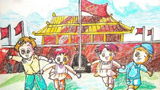 天安門(mén)前迎風(fēng)飄揚(yáng)