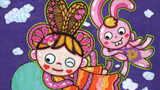 嫦娥玉兔鬧中秋  兒童畫嫦娥