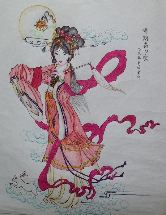 嫦娥  <a href=http://www.inspiredelm.com/ertonghua/ target=_blank class=infotextkey>兒童畫</a>嫦娥