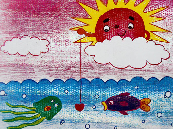 太陽公公去釣魚