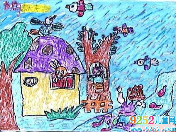 幼兒園春天來啦<a href=http://www.inspiredelm.com/ertonghua/ target=_blank class=infotextkey>兒童畫</a>圖片
