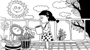澆花的姑娘