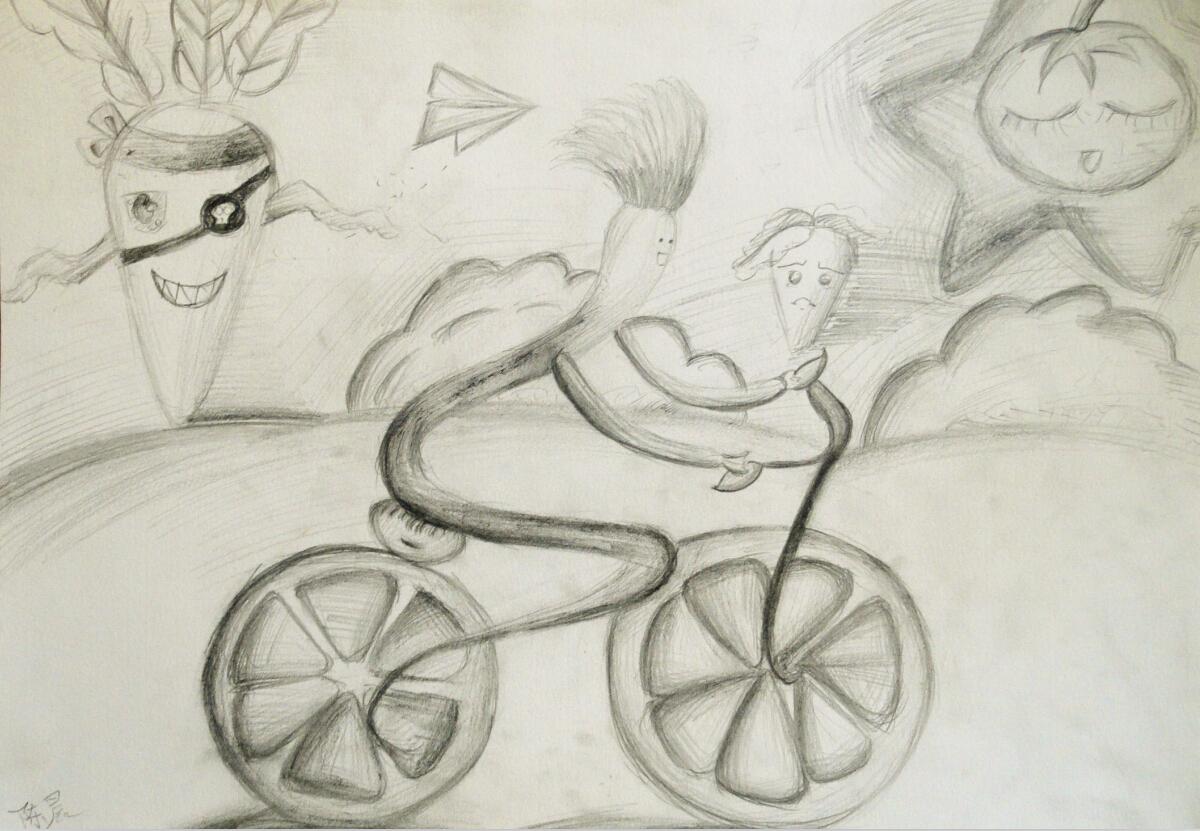 蘿卜在騎車