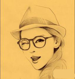 美麗的少女兒童畫(huà)畫(huà)作品