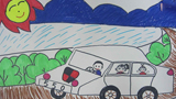 全家開車出去玩