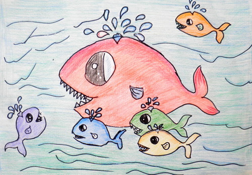 愛游泳的鯨魚