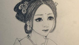 最美的人兒童畫-古代美女