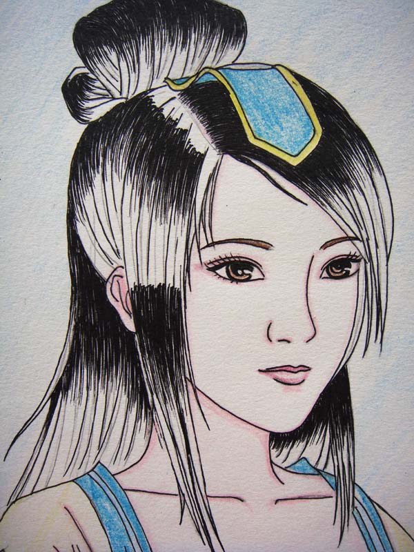 最美的人<a href=http://www.inspiredelm.com/ertonghua/ target=_blank class=infotextkey>兒童畫</a>-古典小美女