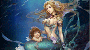 美人魚兒童畫-美麗的人魚公主