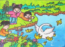 春天的圖畫(huà)兒童畫(huà)作品欣賞
