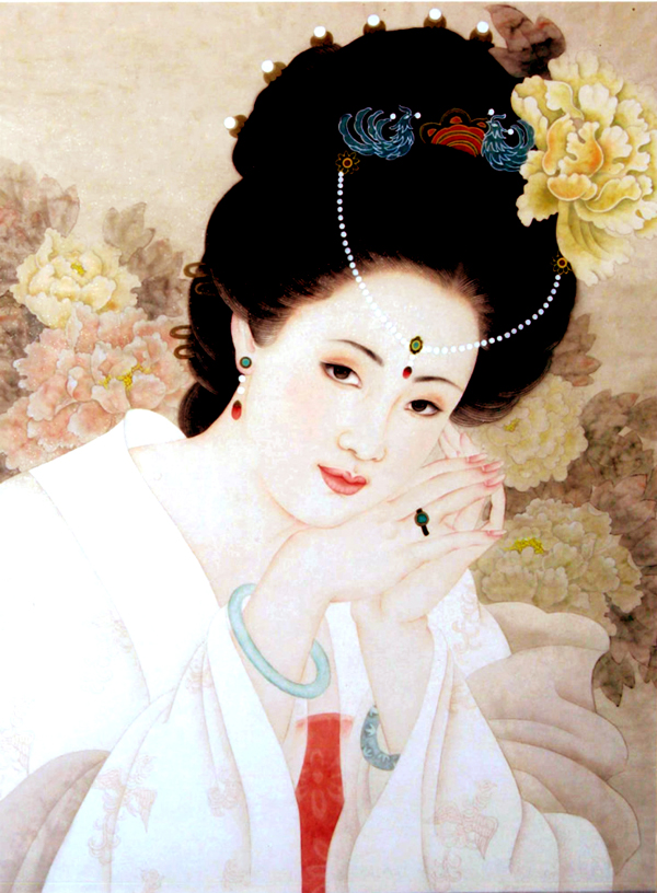 最美的人<a href=http://www.inspiredelm.com/ertonghua/ target=_blank class=infotextkey>兒童畫</a>-古代美女楊貴妃