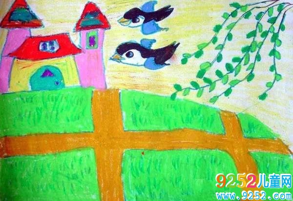 <a href=http://www.inspiredelm.com/ertonghua/ target=_blank class=infotextkey>兒童畫</a>作品：春天的田野