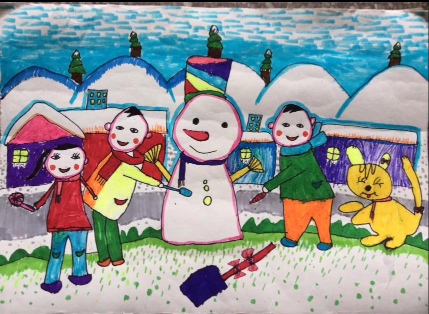 <a href=http://www.inspiredelm.com/ertonghua/ target=_blank class=infotextkey>兒童畫</a>堆雪人-興奮堆雪人