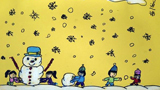 兒童畫(huà)堆雪人-大家一起堆雪人