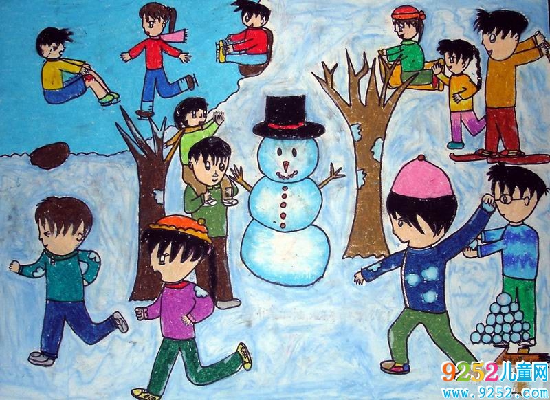 <a href=http://www.inspiredelm.com/ertonghua/ target=_blank class=infotextkey>兒童畫</a>我眼中的冬天-歡樂的海洋