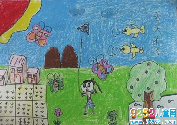 春天來了<a href=http://www.inspiredelm.com/ertonghua/ target=_blank class=infotextkey>兒童畫</a>作品