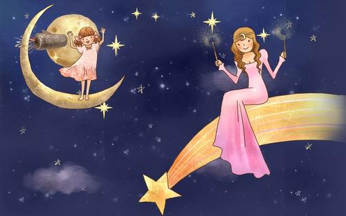 兒童睡前故事  小孩和夢想星星