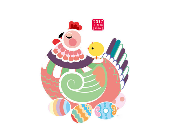 雞年手抄報插圖大全，形態(tài)各異的大公雞
