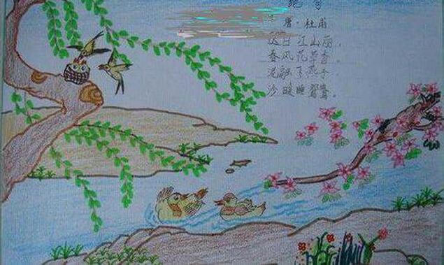 春天的贊歌繪畫，春天手抄報插圖
