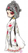 漂亮的京劇花旦人物圖片手抄報插圖片