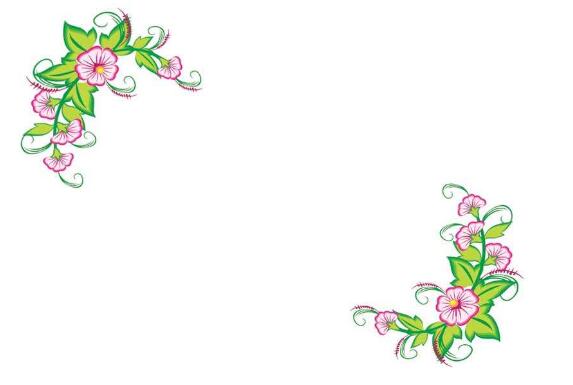 手抄報對角花卉插圖