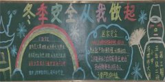 冬季安全黑板報(bào)圖片