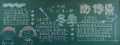 防冬季傳染病黑板報(bào)