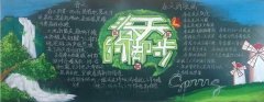 春天黑板報，相約春天春色滿園擁抱春天