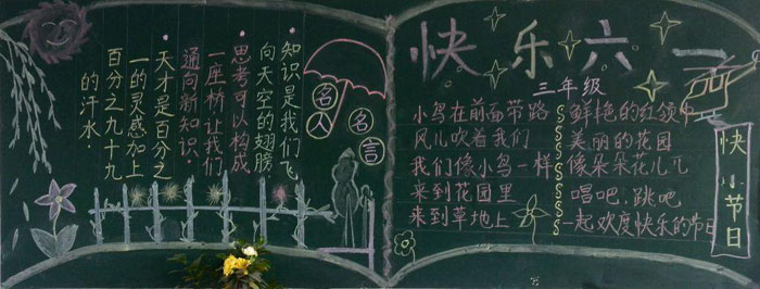簡單的六一兒童節(jié)黑板報，快樂六一