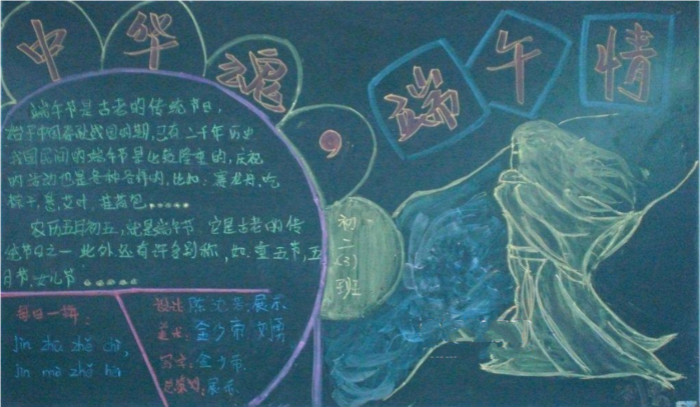 中國(guó)魂端午情端午節(jié)黑板報(bào)