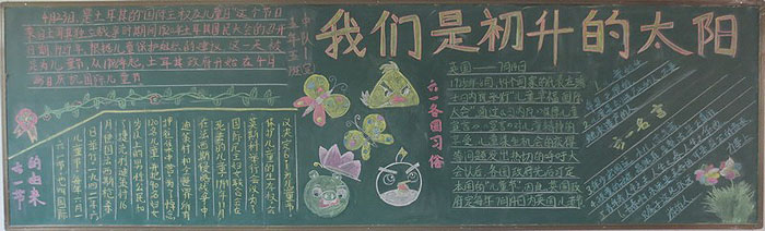 2019年兒童節(jié)黑板報(bào)資料，我們是初生的太陽(yáng)