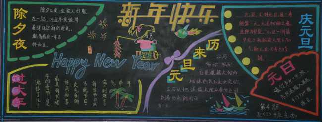 新年快樂小學(xué)<a href=http://www.inspiredelm.com/heiban/ target=_blank class=infotextkey>黑板報(bào)</a>